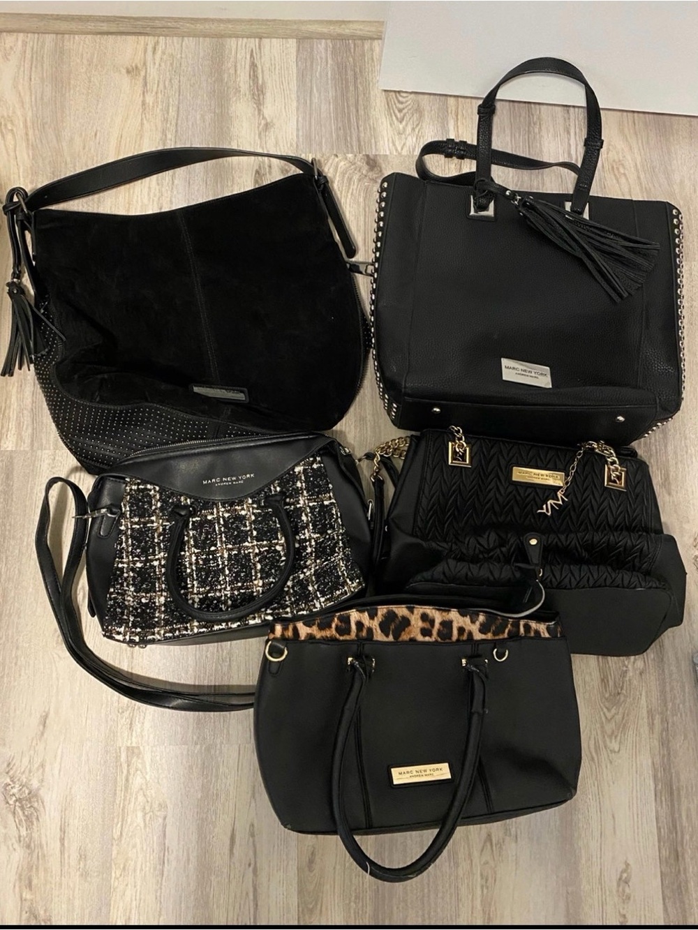 Marc New York Black Tote and Shoulder Bag Collection/Set